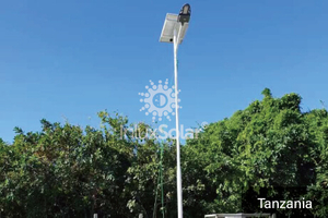 Luces solares para calles de ciudades nuevas en Tanzania