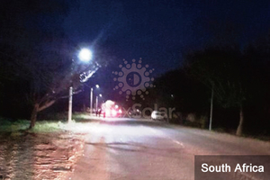 Vía de iluminación en zona rural